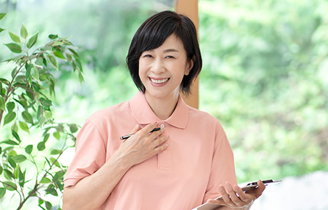 看護師(リーダー)Cさんの写真。プライベート看護の仕事のやりがいについて語る