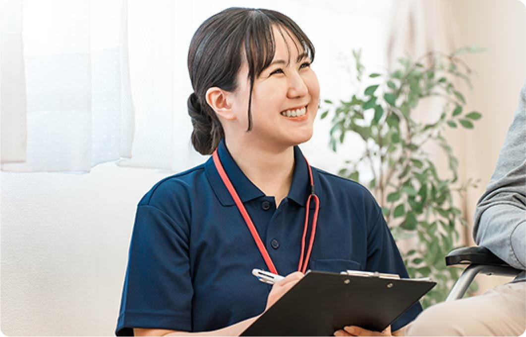 作業療法士 Tさんの写真。訪問看護ステーション湘南の仕事のやりがいについて語る